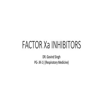 Factor xa inhibitors