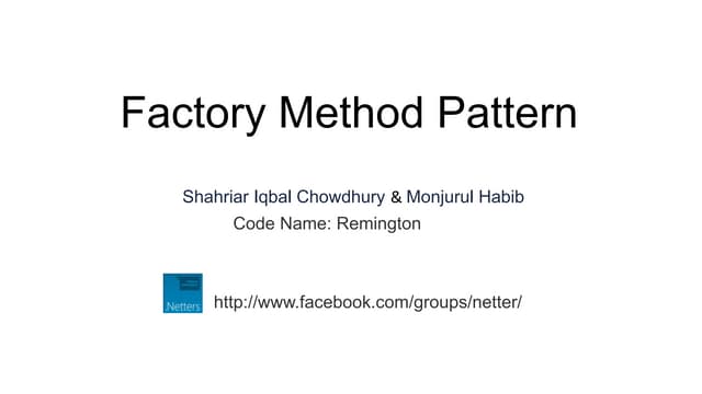 Factory method pattern