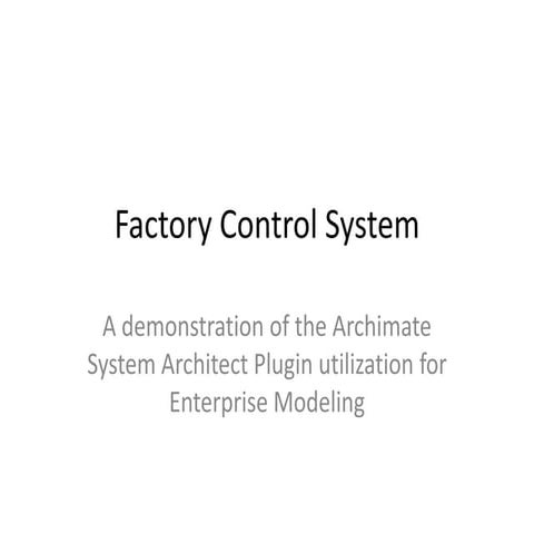 Factory control system