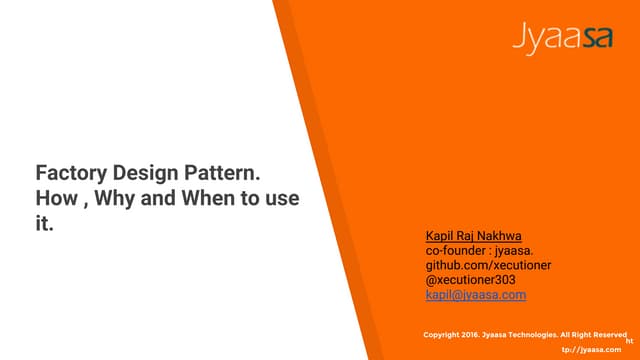 Factory Design Pattern