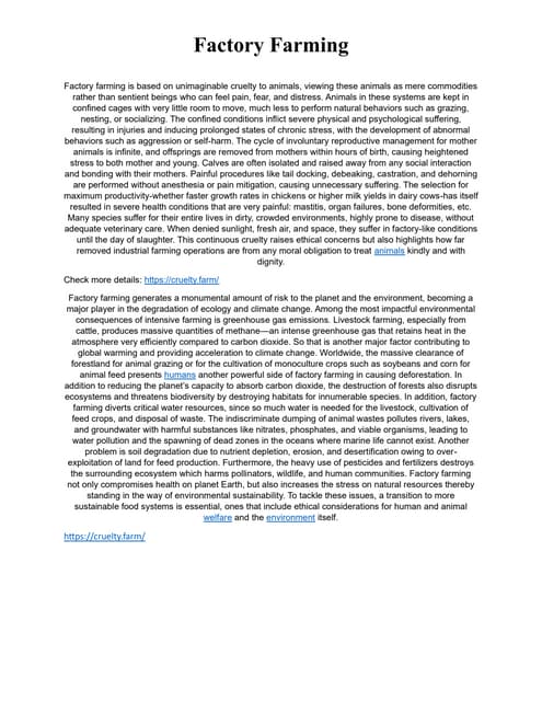 Factory Farming | PPTX