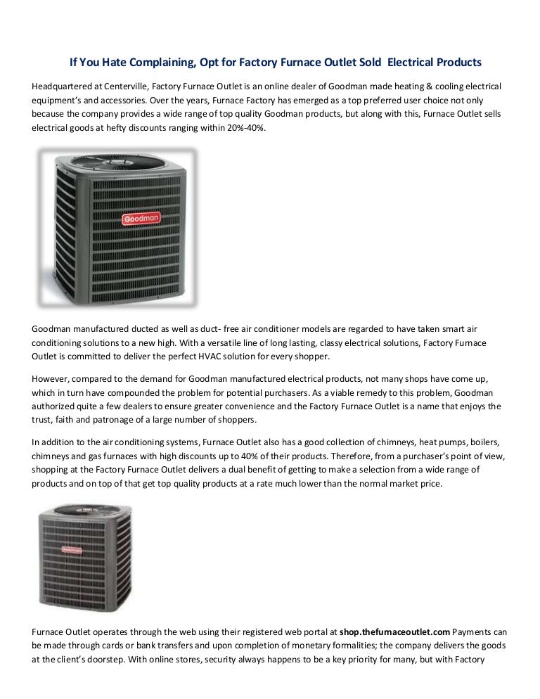 Factory furnace outlet