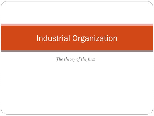 Factory history &amp; the firm hs