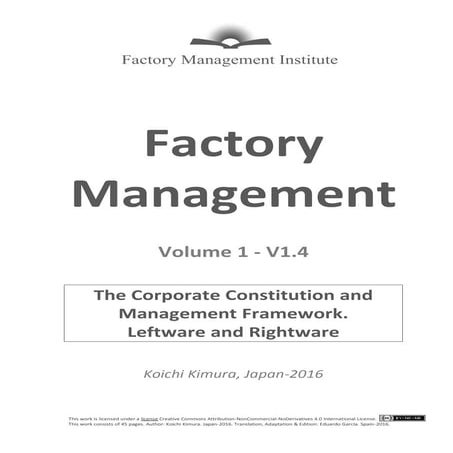 Factory management-1 The Corporate Constitution and Management Framework