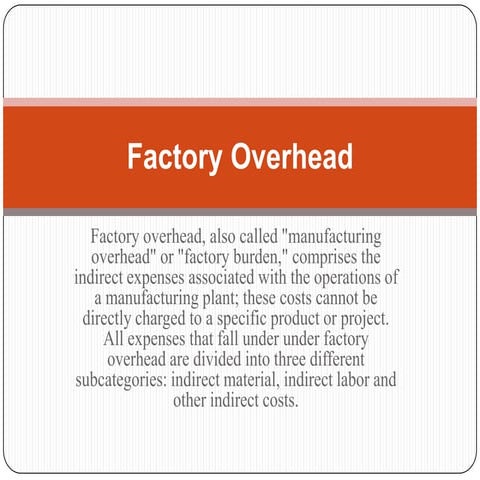 Factory overhead slides