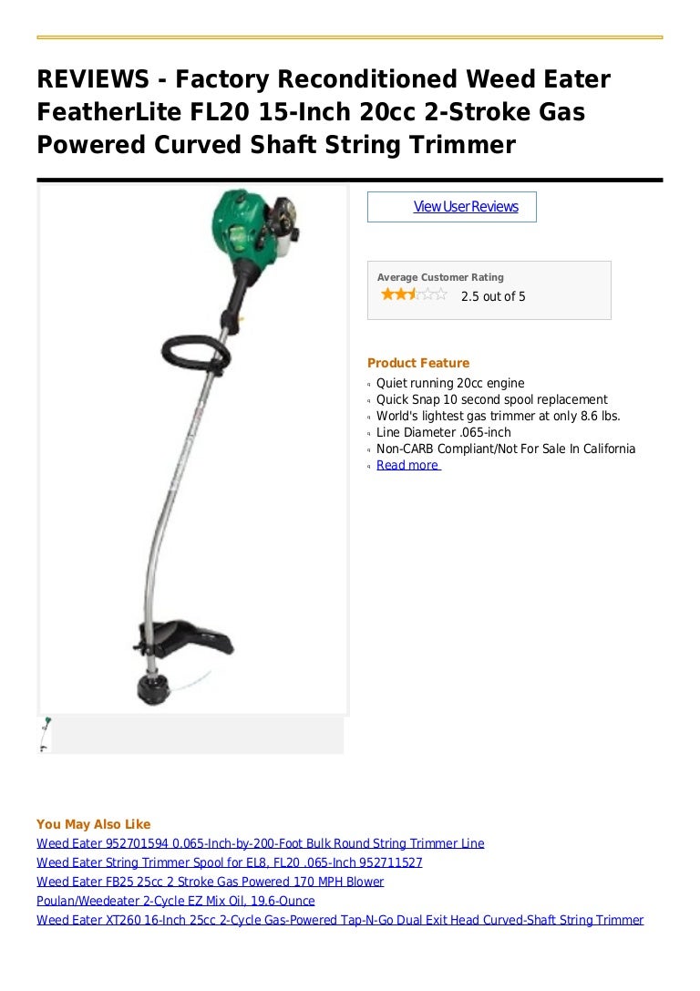 featherlite weed eater for sale
