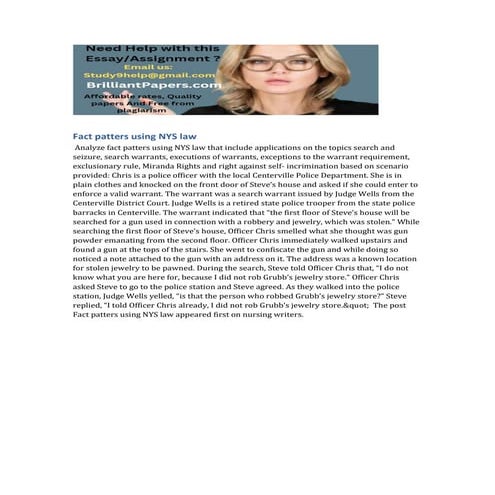 Fact patters using NYS law.pdf