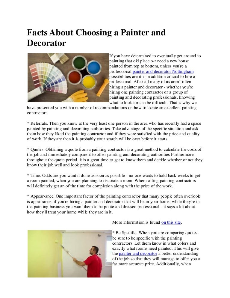 Painter And Decorator Prices >> Facts About Choosing A Painter And Decorator Painter And Decorator Prices >> Facts About Choosing A Painter And Decorator