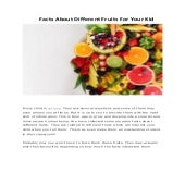 Facts about different fruits for your kid pdf