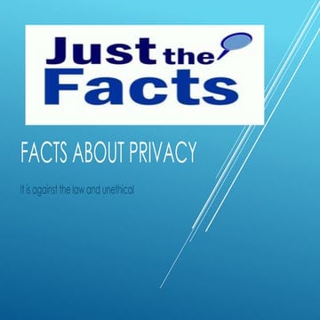 Facts about privacy