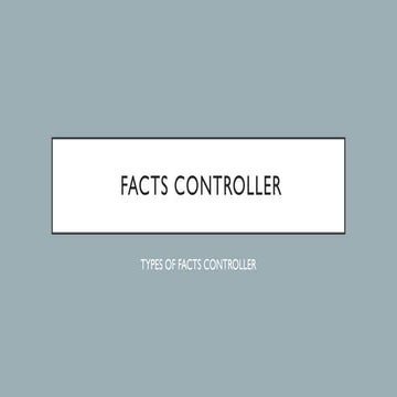 FACTS CONTROLLER for electrical engineering