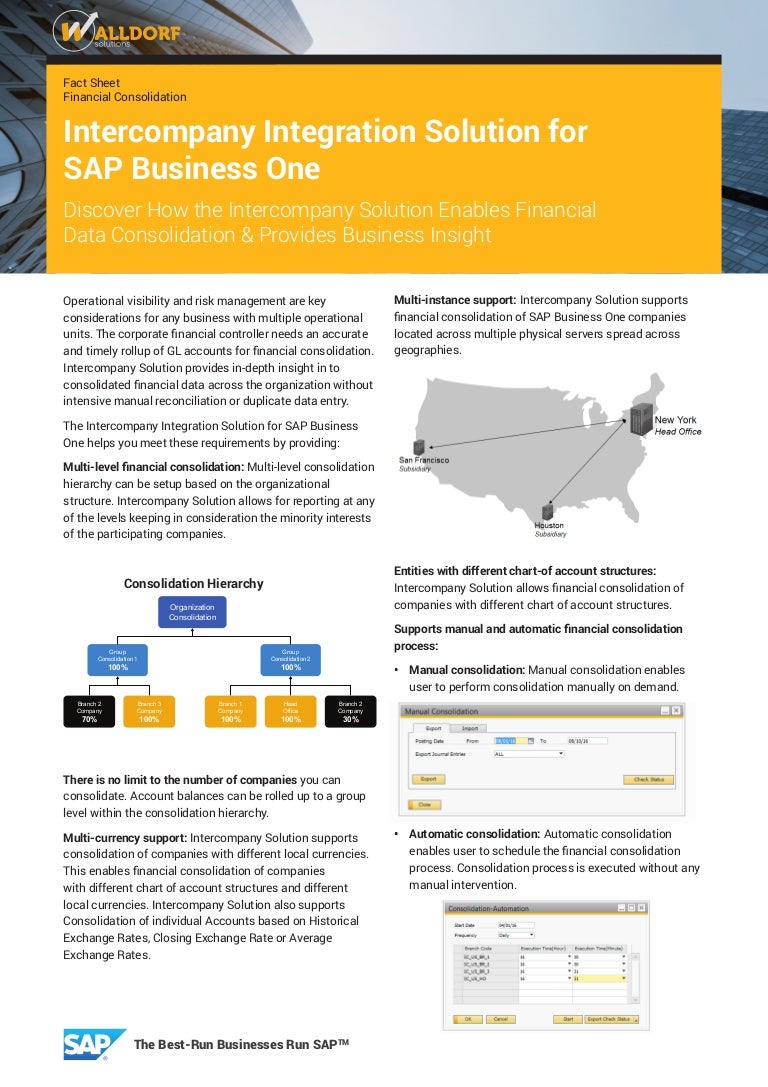 Fact sheet financial consolidation solution for sap