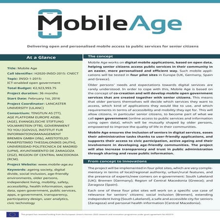 Mobile Age Project - Factsheet
