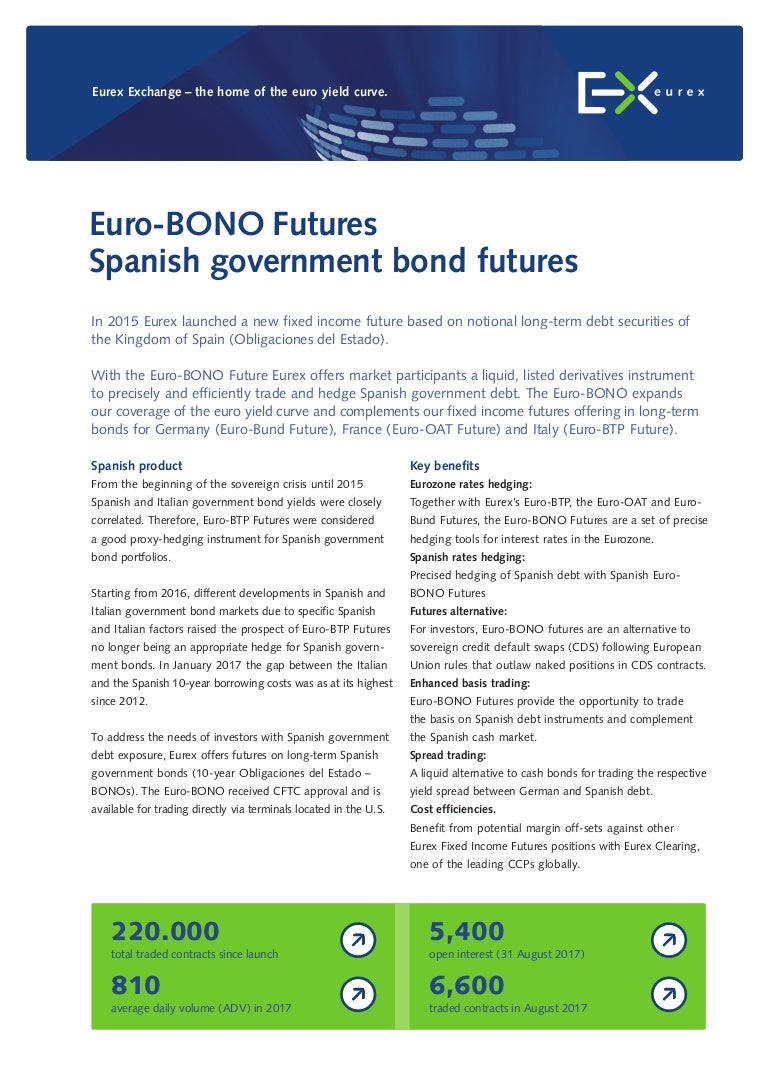 Euro Bono Futures At Eurex Exchange Spanish Government Bond Futures