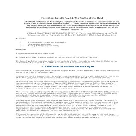 Fact Sheet Children's Rights