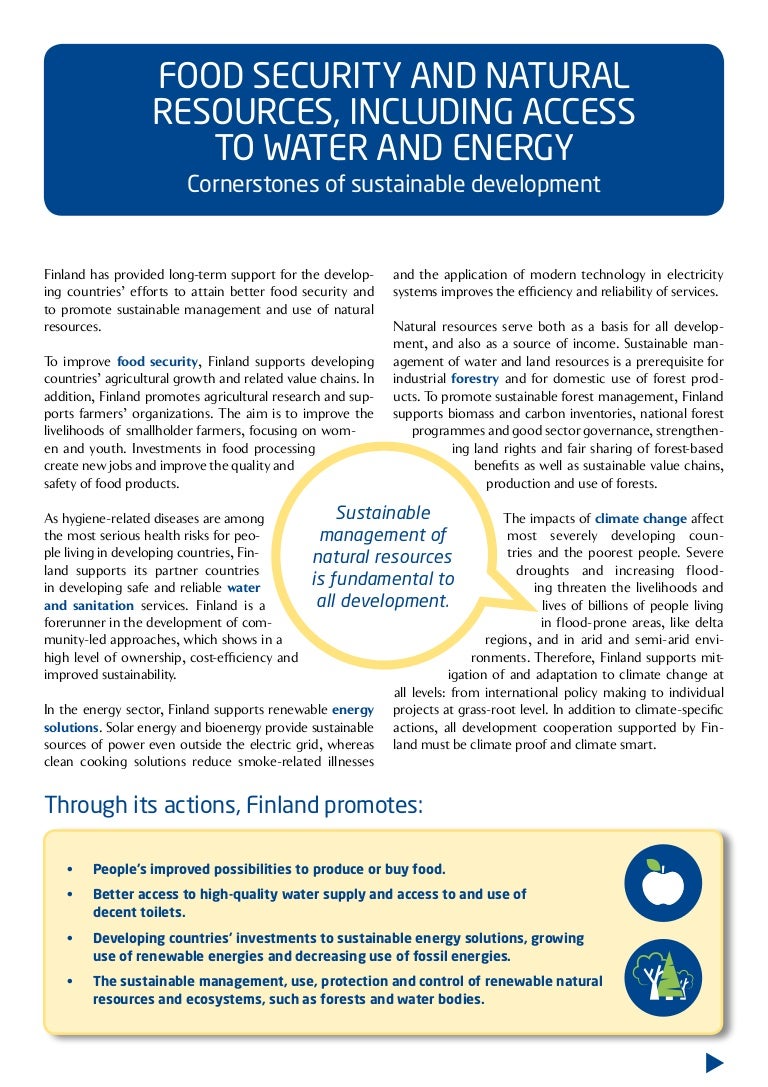 Food Security And Natural Resources