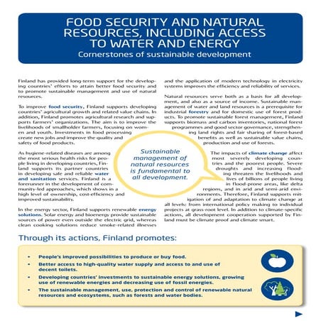 Food security and natural resources