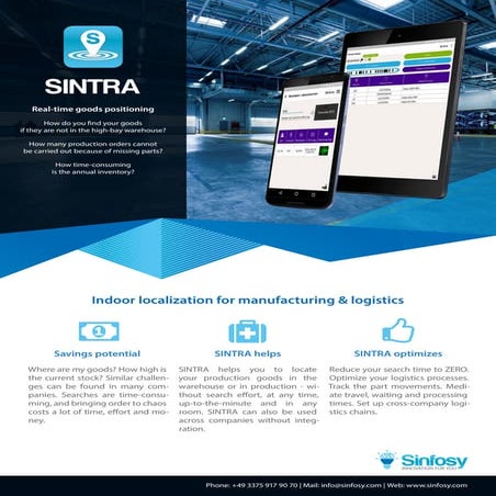 FactSheet SINTRA – Indoor positioning system