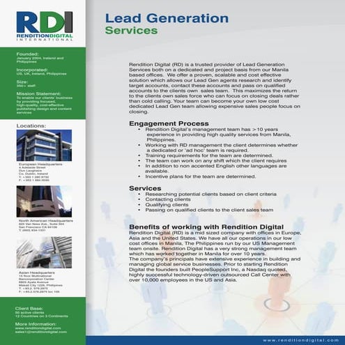 RDI Lead Generation