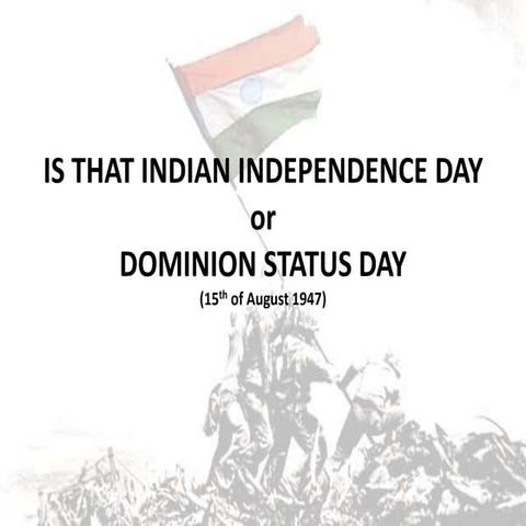 Facts of the fake Indian independence