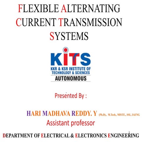 FACTS UNIT-II KITS R20 SYLLABUS AS PER KITS SYLLABUS