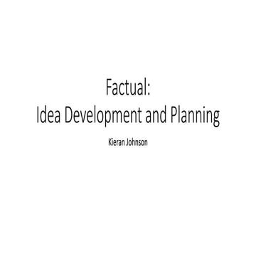 Factual development and planning pro forma