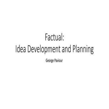 Factual development and planning pro forma