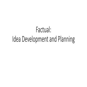 Factual planning pro forma