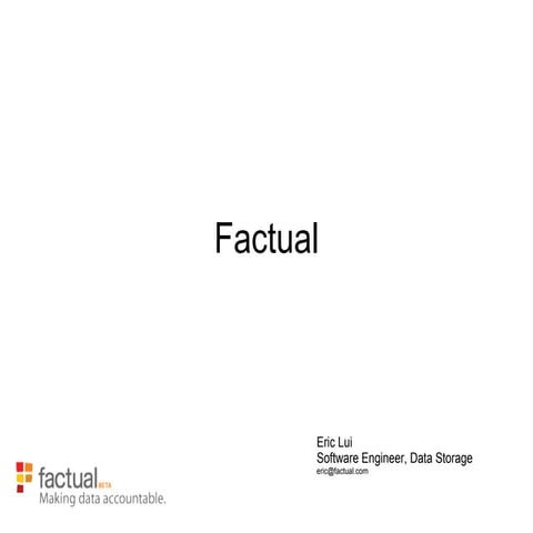 Factual presentation for pg west 2010