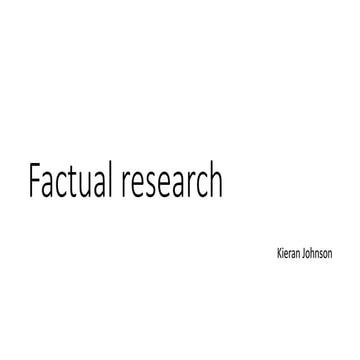 Factual research