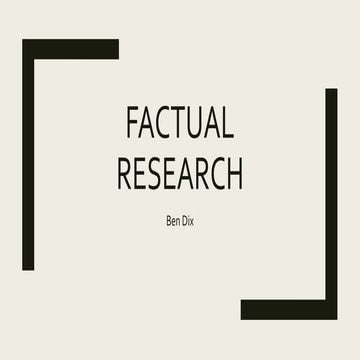 Factual research pro forma