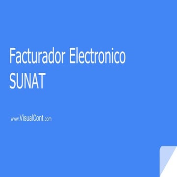 Facturacion electronica sunat