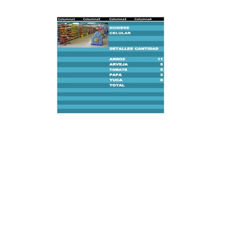 Factura de super mercado