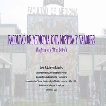 Facultad de medicina unt mistica