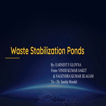 waste stabilization ponds
