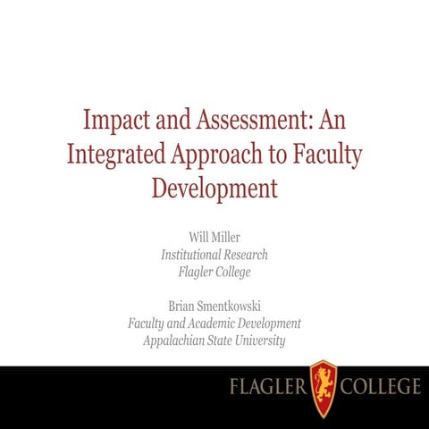 Integrating Assessment and Faculty Development