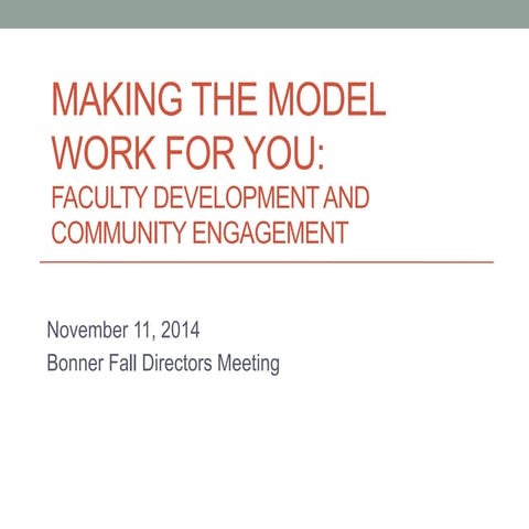 2014 Fall Directors: Faculty Development Presentation 