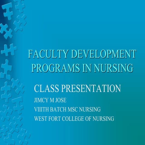 Faculty development programs in nursing