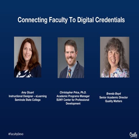 Connecting Faculty to Digital Credentials
