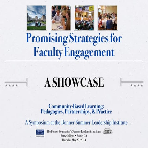 Community-Based Learning:  Pedagogies, Partnerships, and Practices:  