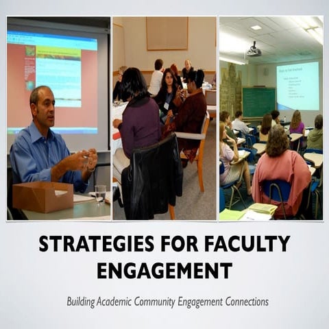 Faculty Engagements Strategies: Academic Community Engagement
