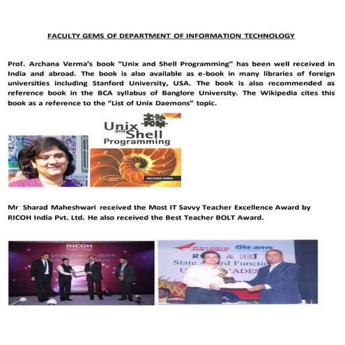 IEC B.Tech. (IT) Faculty Profile With Achievement