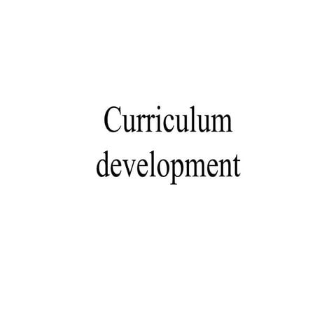 Faculty inset on curriculum dev