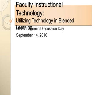 Faculty instructional technology