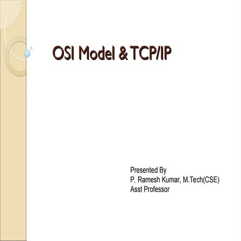 OSI and TCPIP Model | PPTX
