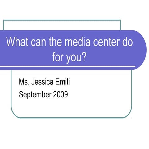 Faculty presentation- October 2009