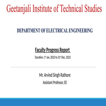 Faculty Progress Presentation Arvind Singh Rathore (1).pptx