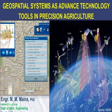 Geospatial systems for advance tools in precision agriculture