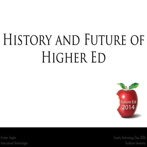 Faculty Technology Day 2014 Breakout Session on The History and Future of Edu...