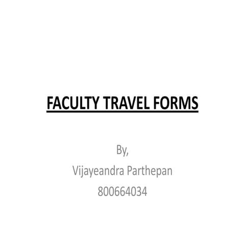 Faculty travel forms